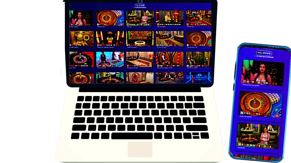 Roulette App on Laptop